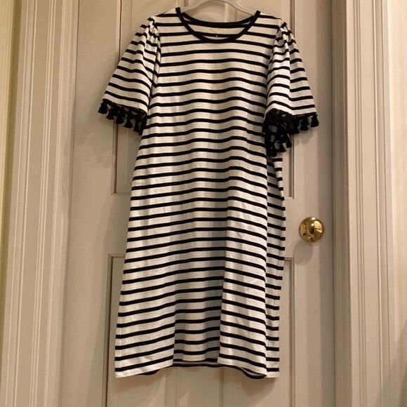 Kate spade Broome Street striped tassel dress size large - Picture 2 of 5
